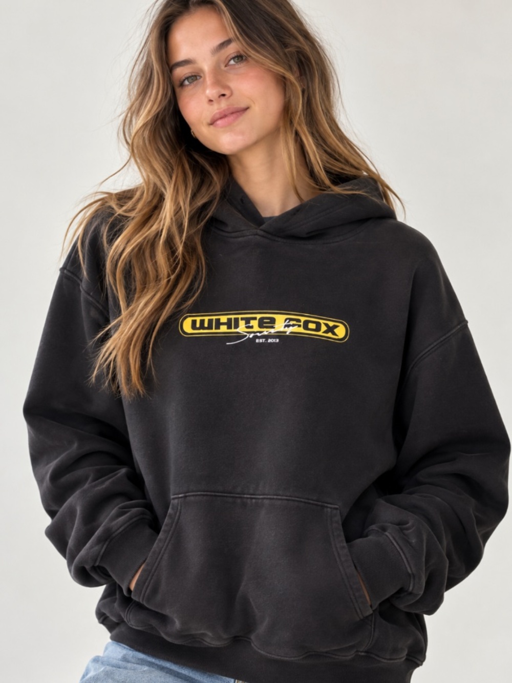 White Fox Society Black Hoodie